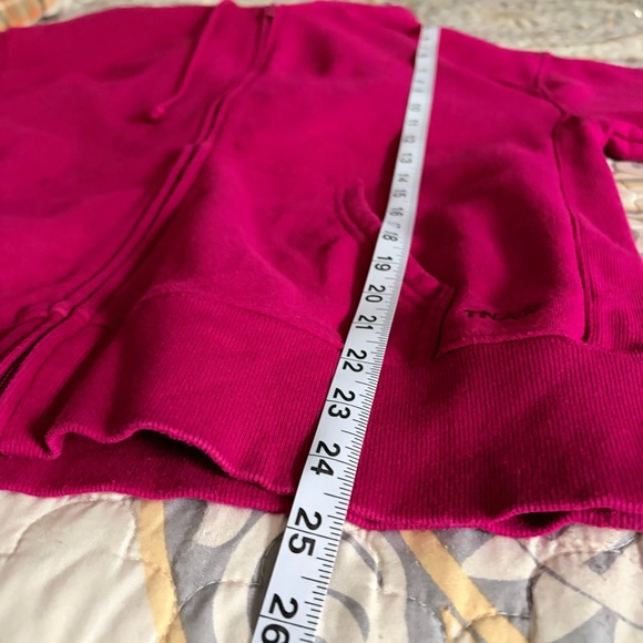 TNA Aritzia Fuchsia Sweatfleece Terry Fleece Hoodie, Boyfriend Fit, Small - Picture 6 of 10